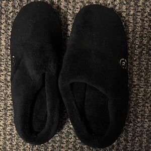 Isotoner Women's Micro Terry Sport Hoodback Slippers size 7.5